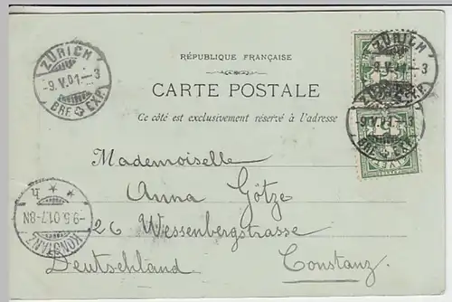 (31210) AK Marseille, Le Prado, Allee, 1901