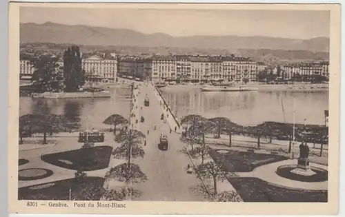 (31208) AK Genf, Geneve, Mont-Blanc-Brücke, 1929