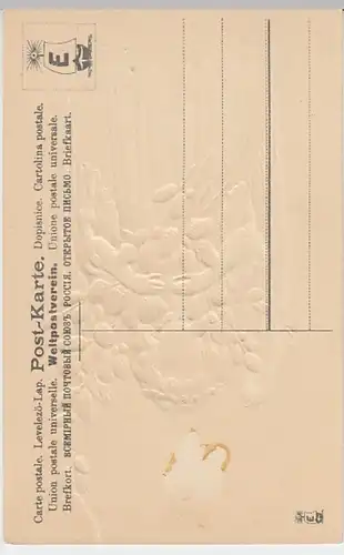 (31195) AK Gesegnete Ostern, Engel mit Weidenkätzchen, Prägek. v. 1945