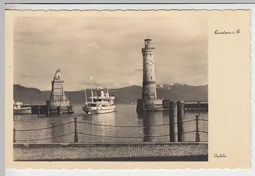 (31180) Foto AK Lindau i.B., Hafeneinfahrt, 1933