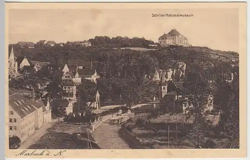 (31159) AK Marbach a.N., Blick zum Schiller Nationalmuseum, vor 1945