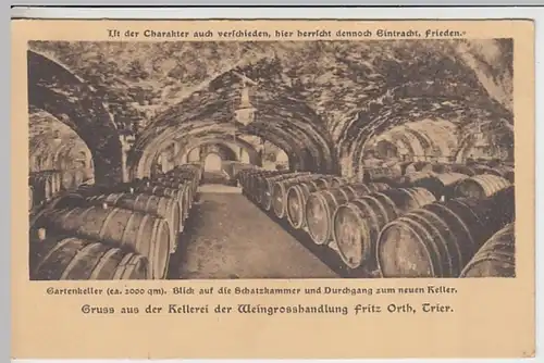 (31152) AK Trier, Kellerei d. Weingroßhandlung Fritz Orth, vor 1945