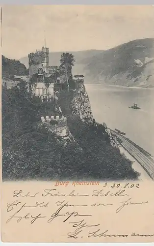 (31149) AK Trechtingshausen, Burg Rheinstein, 1902
