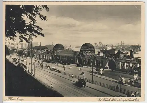(31085) AK Hamburg, St.Pauli-Landungsbrücken, vor 1945