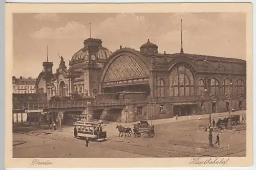 (31077) AK Dresden, Hauptbahnhof, vor 1945