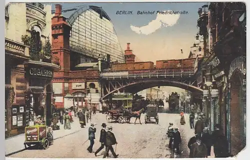 (31070) AK Berlin, Bahnhof Friedrichstraße, Feldpost 1915