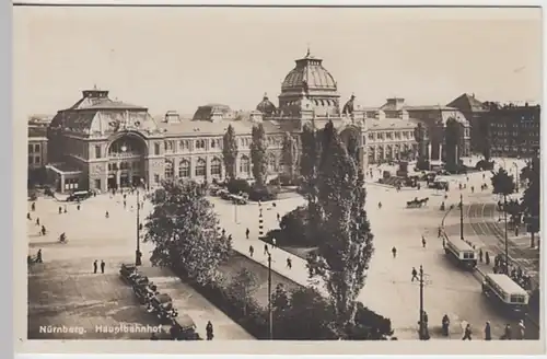 (31067) Foto AK Nürnberg, Hauptbahnhof, vor 1945