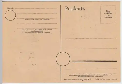(31027) Feldpostkarte m. SSt Delegierten Beratung FDGB 1946