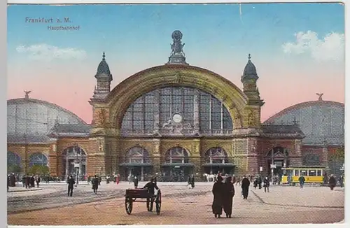 (31044) AK Frankfurt a.M., Hauptbahnhof, Feldpost 1915
