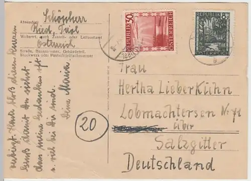 (31022) Postkarte Österreich 1947