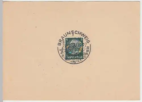 (31018) Postkarte m. SSt 100 Jahre Staatsbahn, Braunschweig 1938