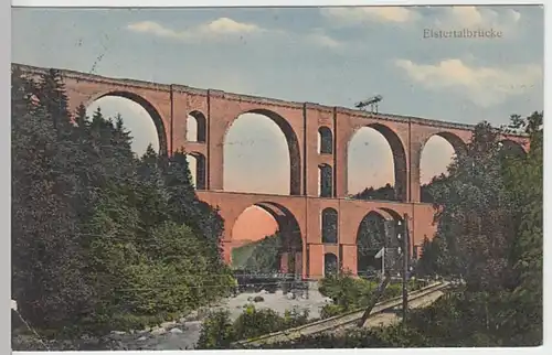 (30976) AK Jocketa, Elstertalbrücke, 1914