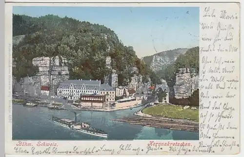 (30940) AK Herrnskretschen, Hrensko, 1902