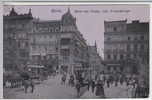 (30923) AK Berlin, Unter den Linden - Ecke Friedrichstraße, vor 1945