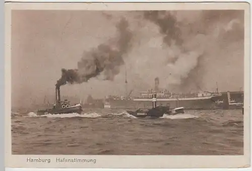 (30907) AK Hamburg, Hafenstimmung, vor 1945