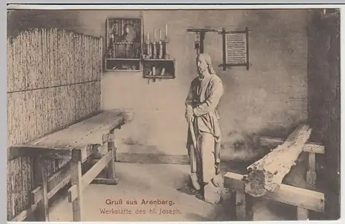 (30875) AK Koblenz-Arensberg, Werkstatt d. hl. Joseph, Feldpost 1914
