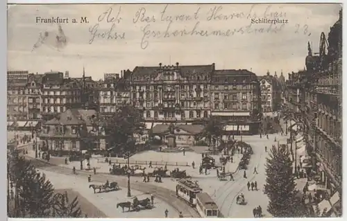 (30859) AK Frankfurt a.M., Schillerplatz, 1914