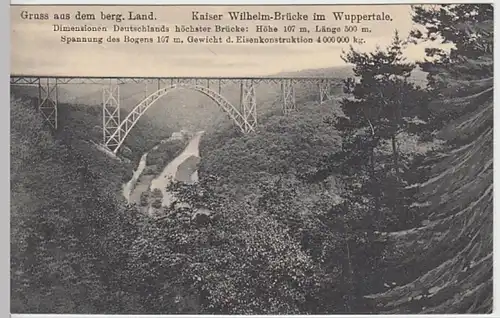 (30776) AK Kaiser-Wilhelm-Brücke (Müngstener Brücke), vor 1902