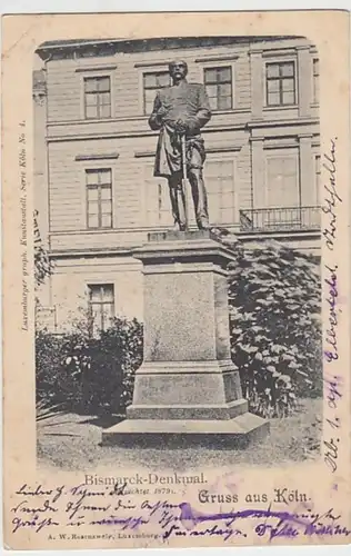 (30769) AK Gruss aus Köln, Bismarck-Denkmal, 1902