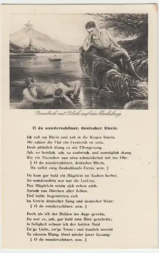 (30754) AK Serie Rheinlieder "Oh Du Wunderschöner, Deutscher Rhein"