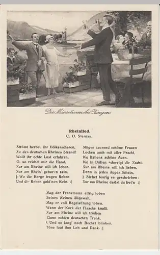 (30752) AK Serie Rheinlieder, Mäuseturm bei Bingen, 1926