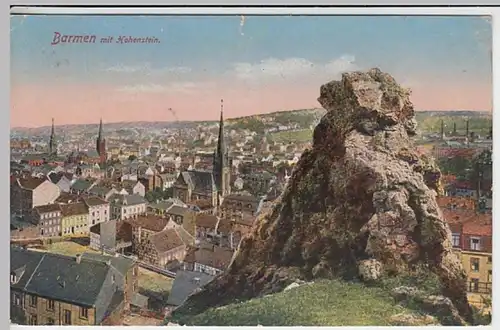 (30743) AK Barmen, Panorama mit Hohenstein, 1922