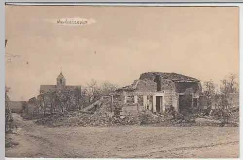 (30713) AK Frankreich, Zerstörung 1.WK, Cafe Du Commerce 1914-18