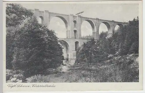 (30679) AK Jocketa, Elstertalbrücke vor 1945