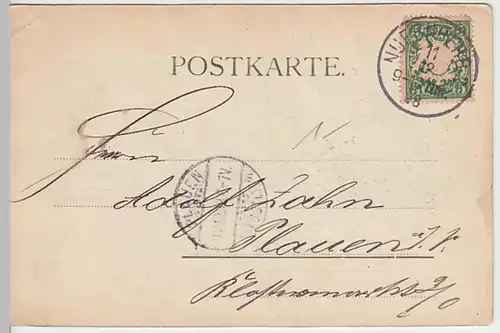 (30661) AK Gruss aus Nürnberg, Hallerthor, 1898