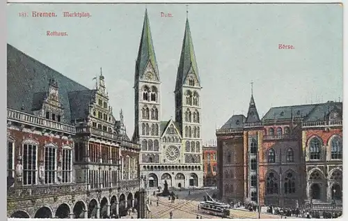(30658) AK Bremen, Marktplatz, 1908