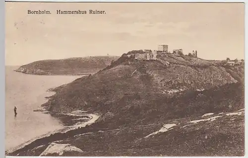 (30652) AK Bornholm, Ruine Hammershus, vor 1945