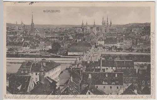 (30642) AK Würzburg, Totale, 1916