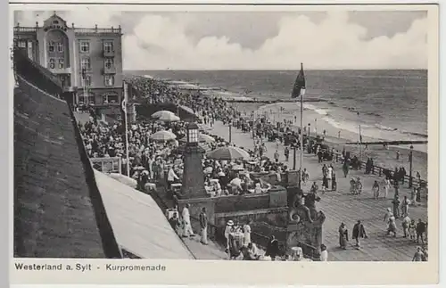 (30631) Foto AK Westerland a. Sylt, Kurpromenade, 1937