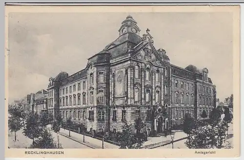 (30626) AK Recklinghausen, Amstgericht, 1913