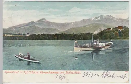 (30616) AK Herreninsel m. kgl. Schloss Herrenchiemsee, 1904