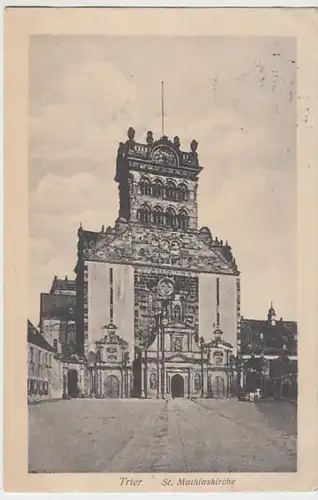 (30606) AK Trier, St. Mathiaskirche, Feldpost 1916