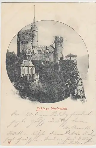 (30602) AK Trechtinghausen, Schloss Rheinstein, 1904