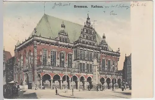 (30566) AK Bremen, Rathaus, 1906