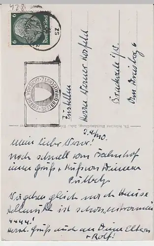 (30559) AK Hannover, Leibnizhaus, 1940