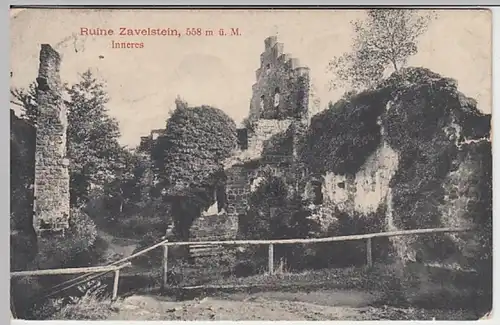 (30550) AK Bad Teinach, Ruine Zavelstein, Inneres, 1911