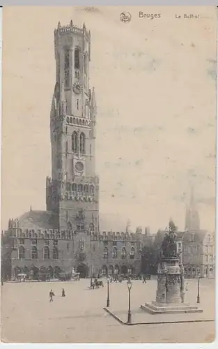 (30535) AK Brügge, Bruges, Uhrturm Le Beffroi, 1917