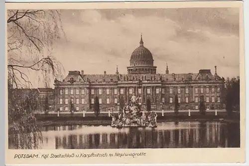 (30510) AK Potsdam, Kgl. Stadtschloß, Karpfenteich, vor 1045