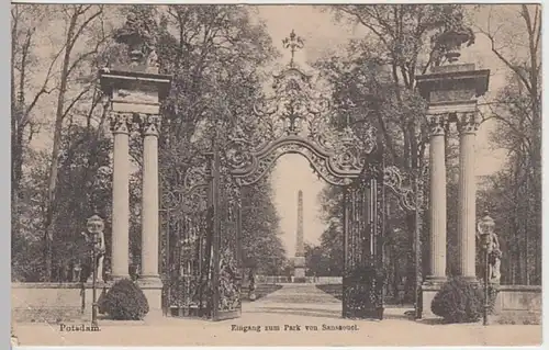 (30501) AK Potsdam, Eingang zum Park von Sanssouci, vor 1905