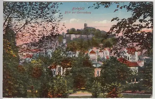 (29997) AK Bielefeld, Blick zur Sparrenburg 1910er