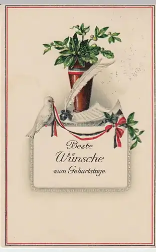 (29955) AK Geburtstagskarte patriotisch 1916