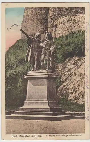 (29950) AK Bad Münster am Stein, von Hutten-Sickingen-Denkmal 1930