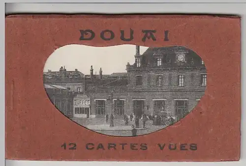 (29915) AK Douai, 12 Karten im Abreißheft 1910er