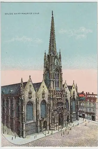 (29880) AK Lille, Eglise Saint-Maurice 1910er
