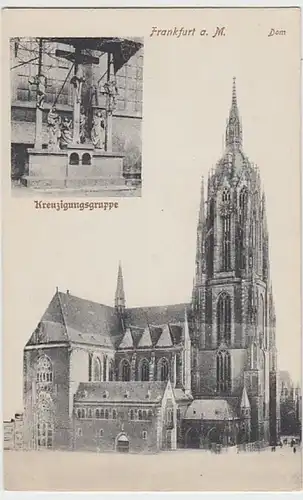 (29859) AK Frankfurt a.M., Dom u. Kreuzigungsgruppe um 1910