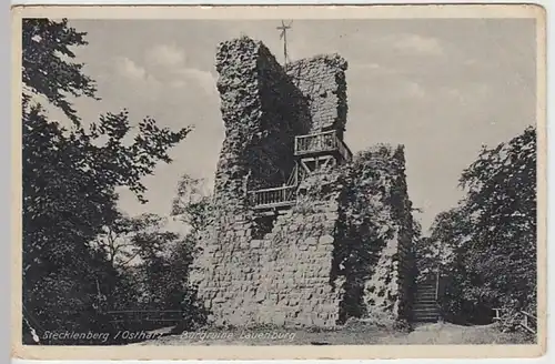 (29742) AK Stecklenberg, Burgruine Lauenburg 1938